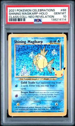 Pokemon Shining Magikarp Celebrations Classic Collection 66/64 PSA 10 #66 - Image 1