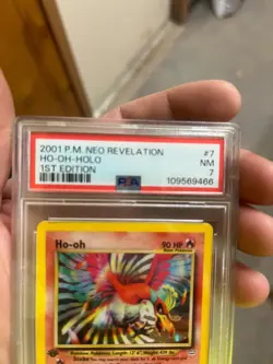 PSA 7 HO-OH 2001 POKEMON NEO REVELATION 1ST EDITION #7/64 HOLO (NEAR MINT) - Image 3