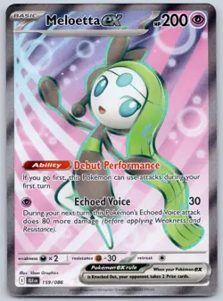 Meloetta ex 159/086 (NM) - SV: Black Bolt - Ultra Rare - Pokemon TCG - Image 1