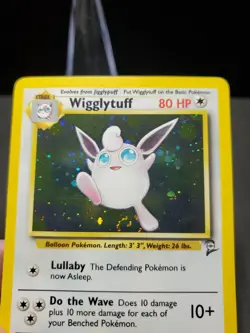 Pokemon TCG Wigglytuff 019/130 Base Set 2 Vintage Holo WOTC 1999-2000 LP SWIRL! - Image 1