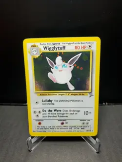 Pokemon TCG Wigglytuff 019/130 Base Set 2 Vintage Holo WOTC 1999-2000 LP SWIRL! - Image 2