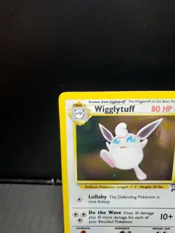 Pokemon TCG Wigglytuff 019/130 Base Set 2 Vintage Holo WOTC 1999-2000 LP SWIRL! - Image 3