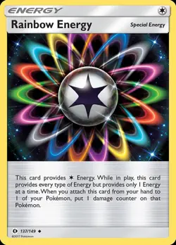 Pokemon Rainbow Energy (137/176) Sun & Moon LP - Image 1