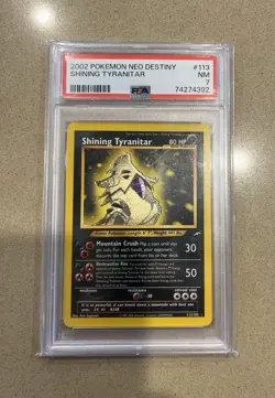 Pokemon Shining Tyranitar 113/105 Neo Destiny Holo PSA 7 - Image 1