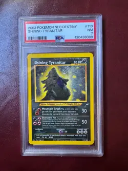 Pokemon Shining Tyranitar 113/105 Neo Destiny Holo PSA 7 - Image 1