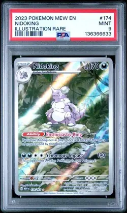 2023 Pokemon SV 151 MEW EN Nidoking #174/165 PSA 9 MINT - Image 1