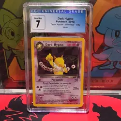 Dark Hypno Team Rocket 9/82 Holo Rare Unlimited CGC 7 Pokemon Card 2000 - Image 1