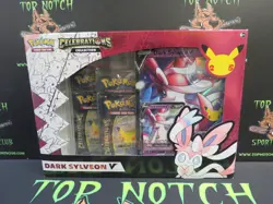 POKEMON TCG CELEBRATIONS DARK SYLVEON V SEALED COLLECTION BOX 4 BOOSTER PACK CG4 - Image 1