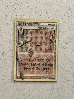 Alph Lithograph Four HGSS Triumphant Pokemon Card NM - Image 1