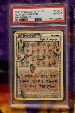 Pokemon TCG 2010 HG & SS Alph Lithograph FOUR Triumphant PSA 8 - Image 1
