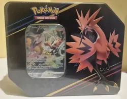Pokemon TCG: Crown Zenith Tin Galarian Zapdos New-Factory Sealed - Image 1