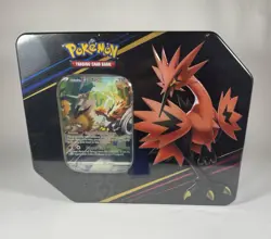 Pokemon TCG: Crown Zenith Tin Galarian Zapdos New-Factory Sealed - Image 1