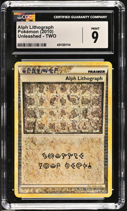 Pokemon 2010 Alph Lithograph Two Heartgold & Soulsilver Unleashed CGC Mint 9 - Image 1