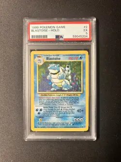 1999 POKEMON BASE SET BLASTOISE UNLIMITED HOLO 2/102 PSA 5 EXCELLENT - Image 1