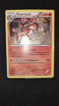Charizard 19/113 Legendary Treasures Cosmos Holo Rare Pokemon Card HP Played - Image 1