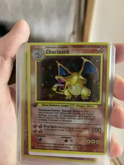 Charizard 1st Edition Style Base Set Holo 4/102 Custom Fan Art Card - Image 1