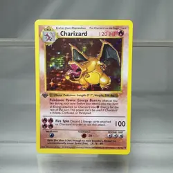 Charizard 1st Edition Style Base Set Holo 4/102 Custom Fan Art Card - Image 2