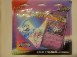 Pokemon Prismatic Evolutions Tech Sticker Collection Sealed Sylveon + 20 cards - Image 1