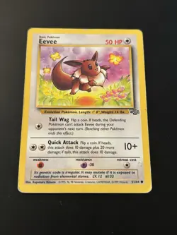 Pokemon TCG Jungle 5 Card Lot Eevee Rhyhorn Tauros Oddish Exeggutor 1999 - Image 1