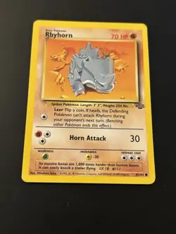 Pokemon TCG Jungle 5 Card Lot Eevee Rhyhorn Tauros Oddish Exeggutor 1999 - Image 2