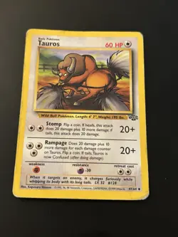 Pokemon TCG Jungle 5 Card Lot Eevee Rhyhorn Tauros Oddish Exeggutor 1999 - Image 3