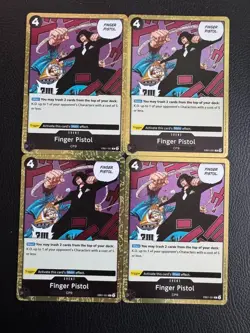 One Piece TCG Cards- (Playset) - 4x EB01-051 - Finger Pistol - Rare - Eng - Image 1