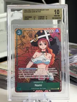 One Piece! BGS 10 Nami OP02-036 - Alternate Alt Art - Paramount War - PRISTINE - Image 1