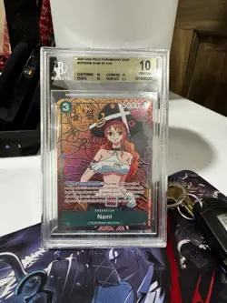 One Piece! BGS 10 Nami OP02-036 - Alternate Alt Art - Paramount War - PRISTINE - Image 1