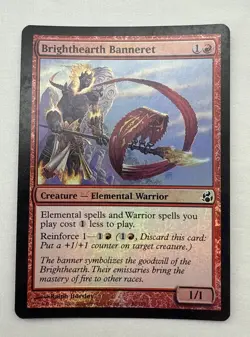 Brighthearth Banneret x1 *FOIL* MTG Morningtide 1x Magic Very Good Modrate Play - Image 1