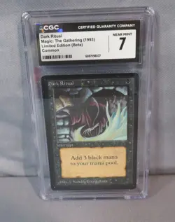 DARK RITUAL Limited Ed. BETA Common 1993 MTG Magic the Gathering Card CGC 7 NM - Image 1