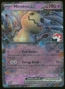 Pokemon Card Mimikyu ex SVP 004 Promo Prize Pack Series Stamp Holo NM 2023 - Image 1