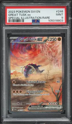 2023 Pokemon Scarlet & Violet SIR Great Tusk ex #246 PSA 9 MINT - Image 1