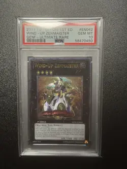 2011 Yu-Gi-Oh! Wind-Up Zenmaister GENF Ultimate Rare 1st Edition POP 2 PSA 10 - Image 1