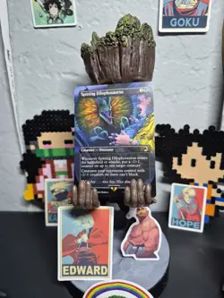 Spitting Dilophosaurus Borderless Card, Jurassic World MTG, NM Regular - Image 1