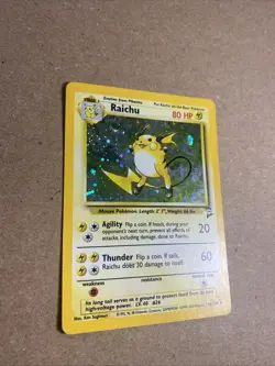 NM Raichu 14/102 Base Set 2 Holo Rare Pokemon Card - Image 2