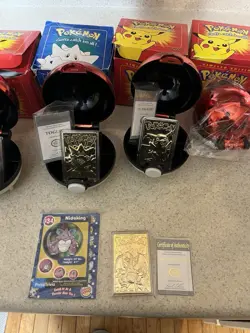 Pokemon 23K Gold Plated Trading Card - Set of 6 - 1999 Burger King - Image 4