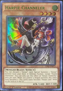 Harpie Channeler (Green) LDS2-EN073 Legendary Duelists1st Ed - Yugioh Card - Image 1