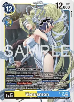 Digimon Card Game Venusmon BT24-040 Super Rare NM - Image 1