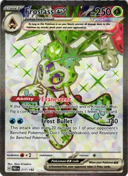 Pokemon TCG Froslass EX Paradox Rift Holo Ultra Rare Card 217/182 NM - Image 1
