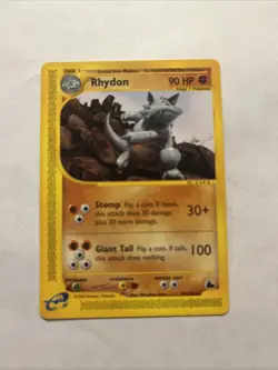 Pokemon TCG Rhydon Skyridge E Reader Non Holo Card 29/144 NM - Image 1