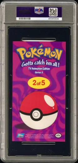 PSA 6 - Ash & Others TOPPS Anime Ser. 2 O/S Tin Topper- Pokemon - Image 2