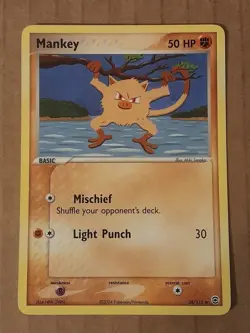 Pokemon Mankey 38/112 Fire Red Leaf Green NM-MT See Pictures - Image 1