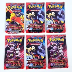 Pokemon TCG DESTINED RIVALS BOOSTER PACK LOT OF 6 Factory Sealed Heavy Weighed - Image 1