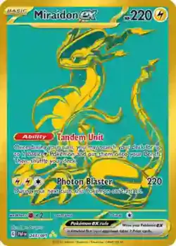 NM-Mint Miraidon ex - 243/091 - Hyper Rare Pokemon Paldean Fates - Image 1