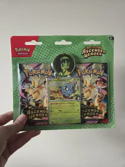 Pokemon TCG Ascended Heroes 2 Pack Blister Erika’s Tangela Sealed IN HAND UK - Image 1