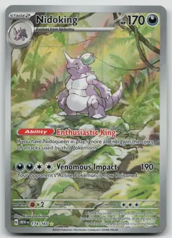 2023 Pokemon SV 151 MEW EN Nidoking #174/165 - Image 1