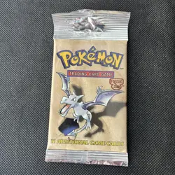 Pokemon Fossil Booster Pack Long Crimp FACTORY SEALED Vintage English Pokemon - Image 1