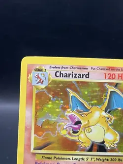 Charizard 4/102 Base Set Unlimited 1999 Holo Rare Pokemon TCG - MP - Small Dent - Image 2