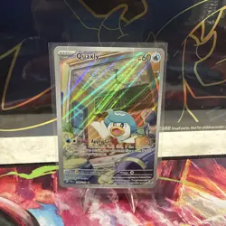 Pokemon Quaxly - Illustration Rare Holo SV02: Paldea Evolved 206/193 NM - Image 1