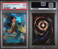 Disney Lorcana Fabled Mulan Considerate Diplomat Enchanted Foil #235/204 PSA9 - Image 3